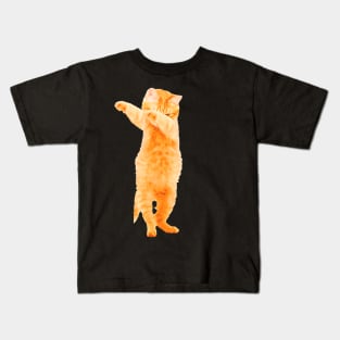 Dabbing Cat Kitten Funny Dab Dance Kitty Funny Gift Kids T-Shirt